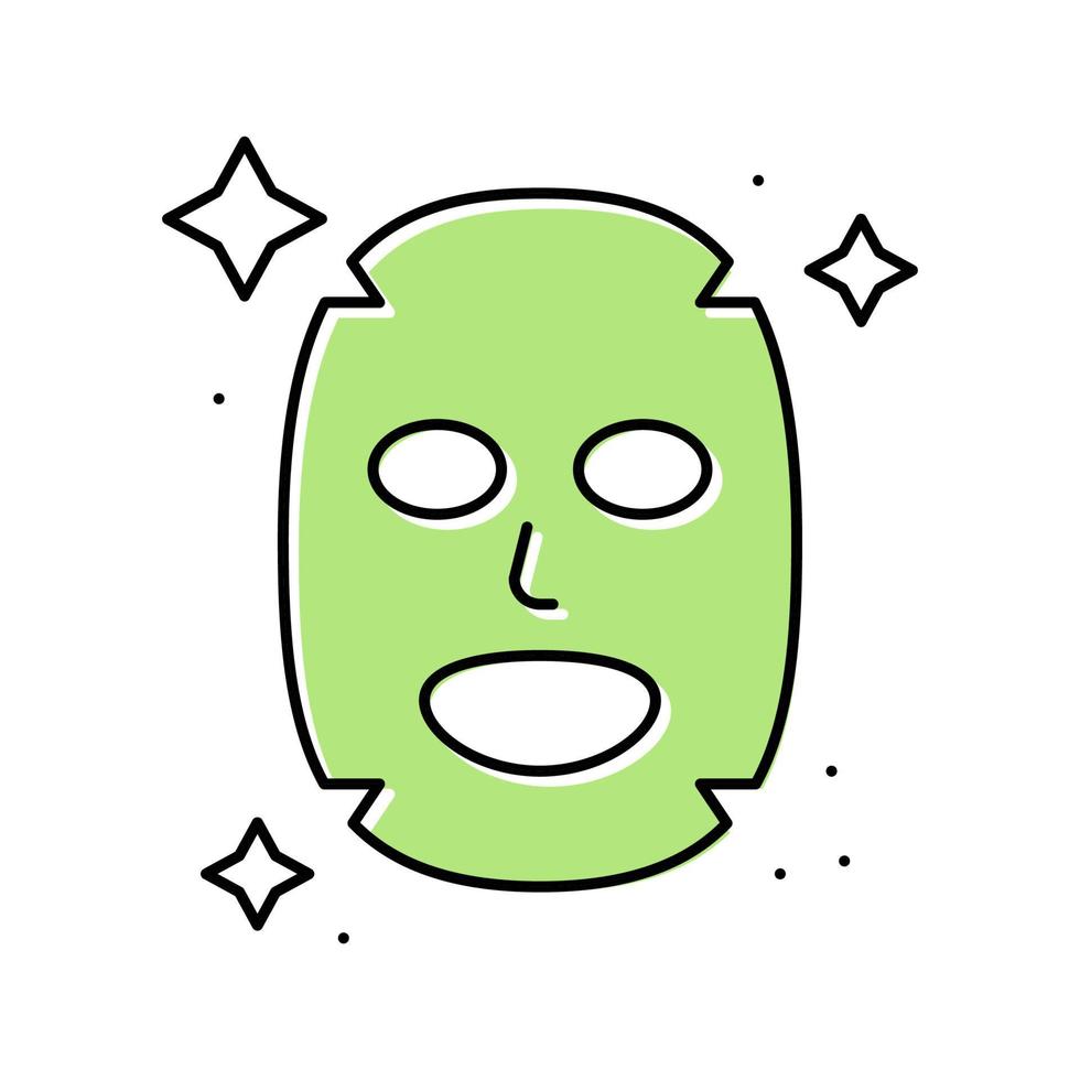 ansiktsmask färg ikon vektor färg illustration