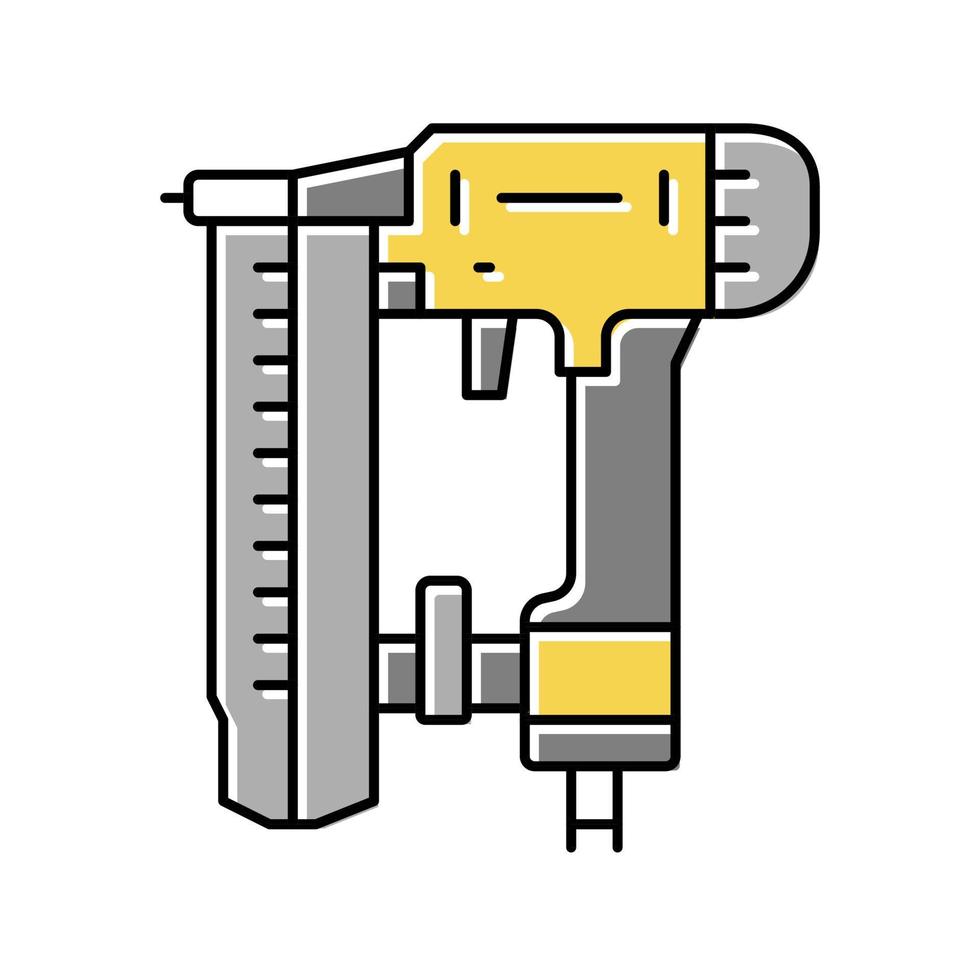 spikpistol verktyg färg ikon vektor illustration