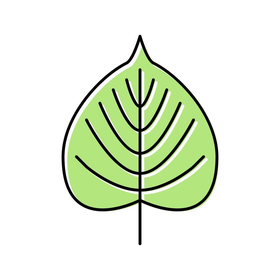 Lindenblatt Farbe Symbol Vektor Illustration