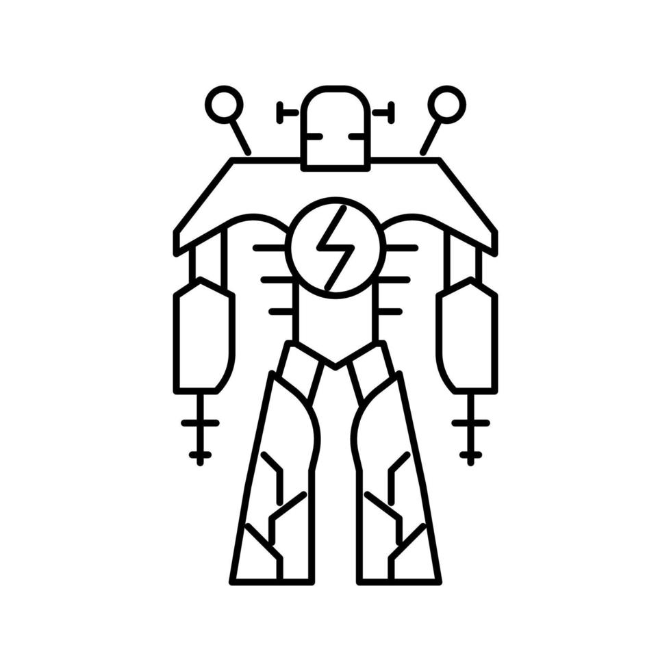 Elektrische Monsterlinie Symbol Vektor Illustration