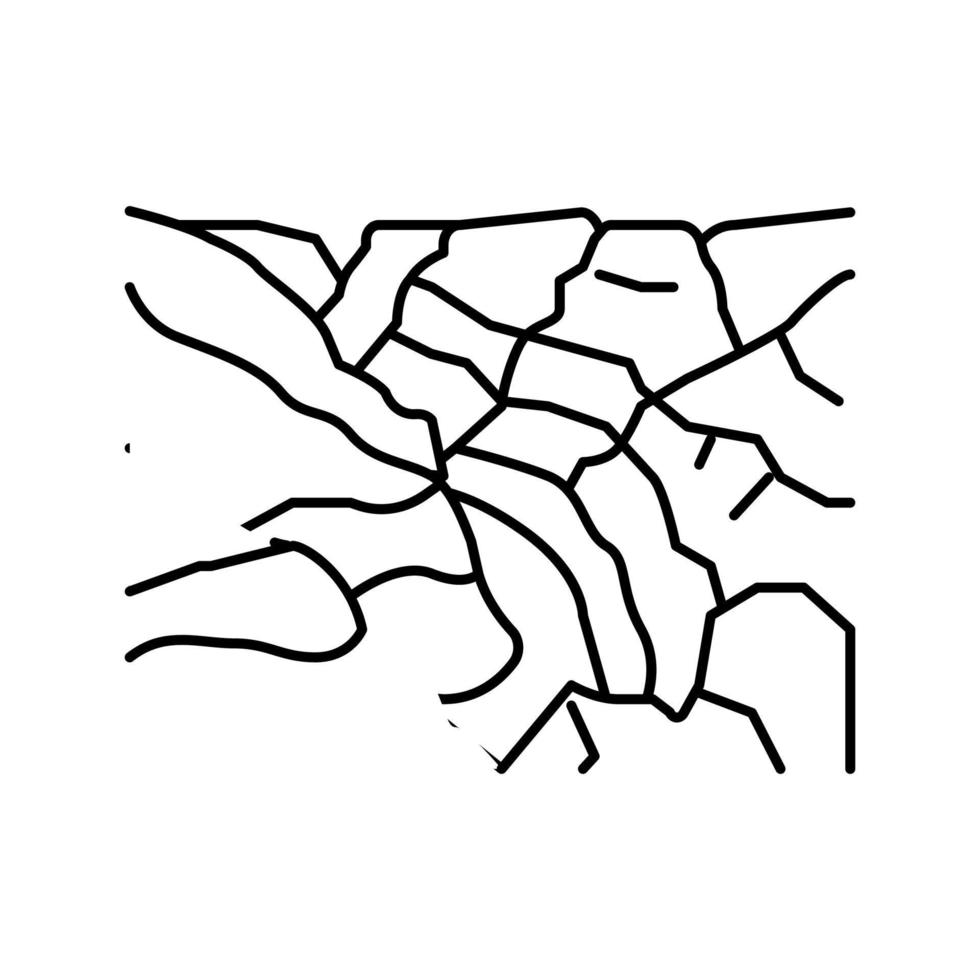 grand canyon linje ikon vektorillustration vektor