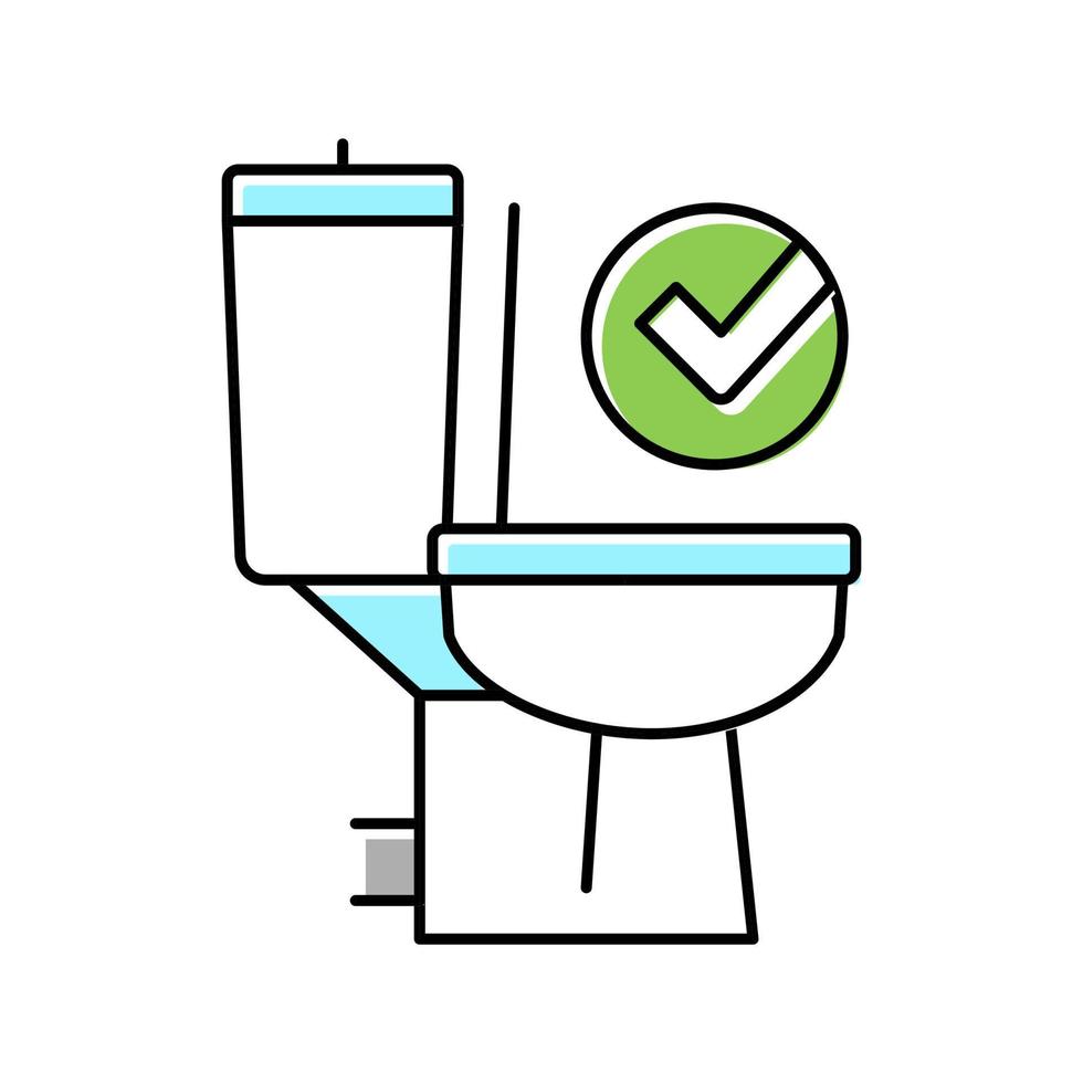 bra tarmrörelse, toalett toalett färg ikon vektorillustration vektor