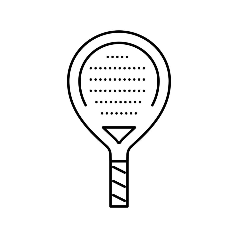 paddel racket linje ikon vektor illustration