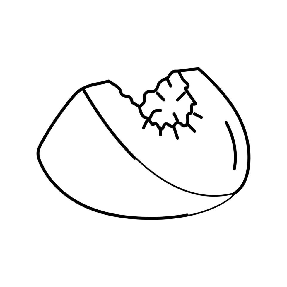 Schneiden Sie eine Pfirsichlinie Symbol Vektor Illustration