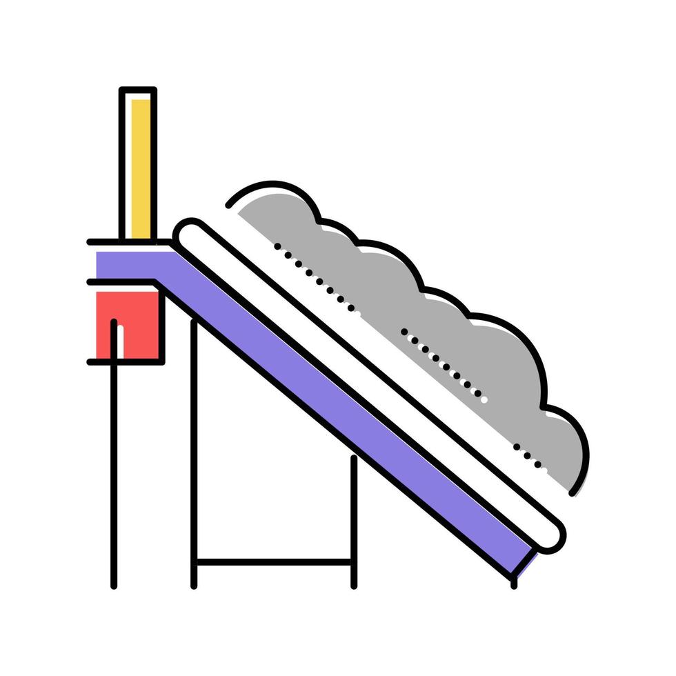 avfallssortering transportband färg ikon vektor illustration