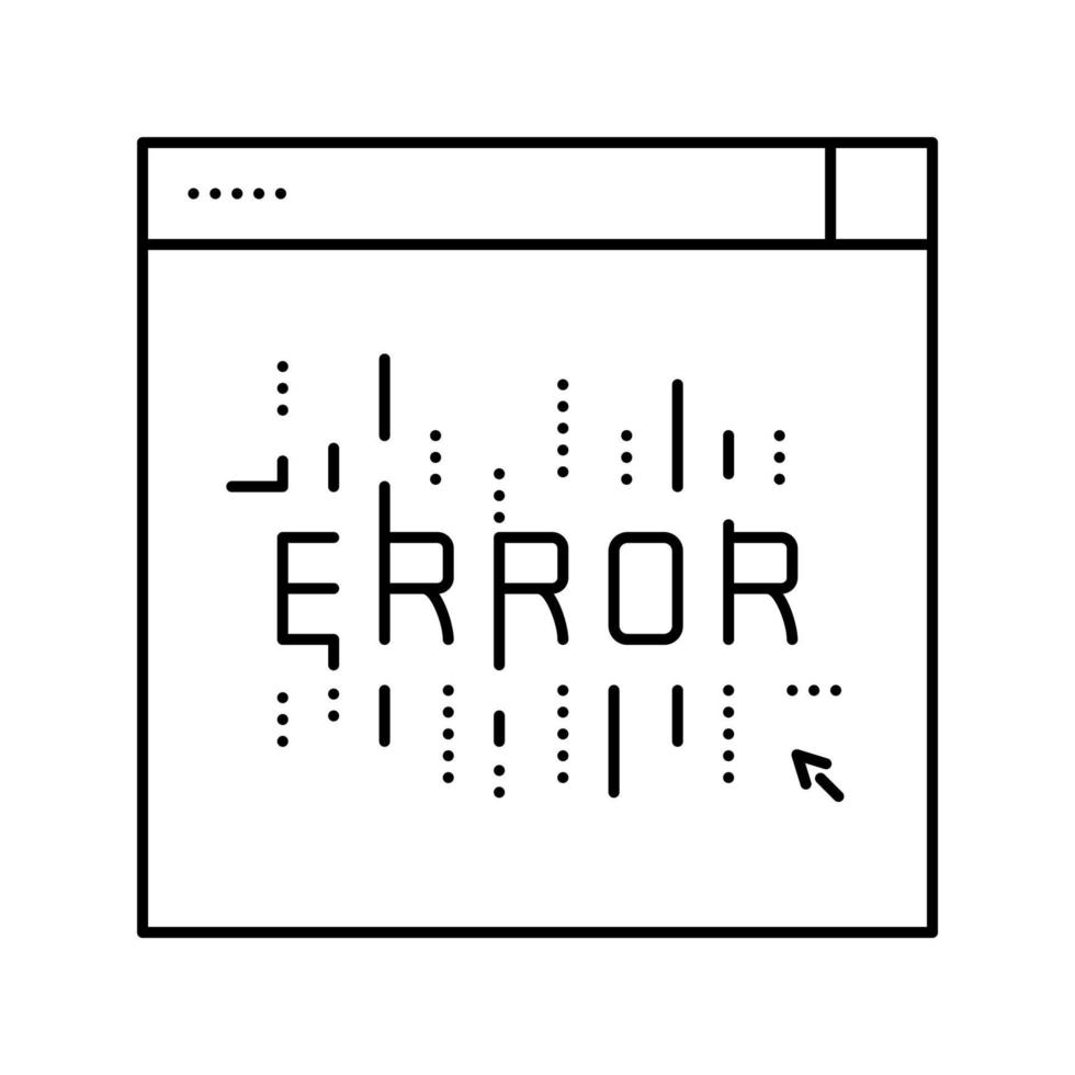 Symbol für Computerfehlerlinie, Vektorgrafik vektor