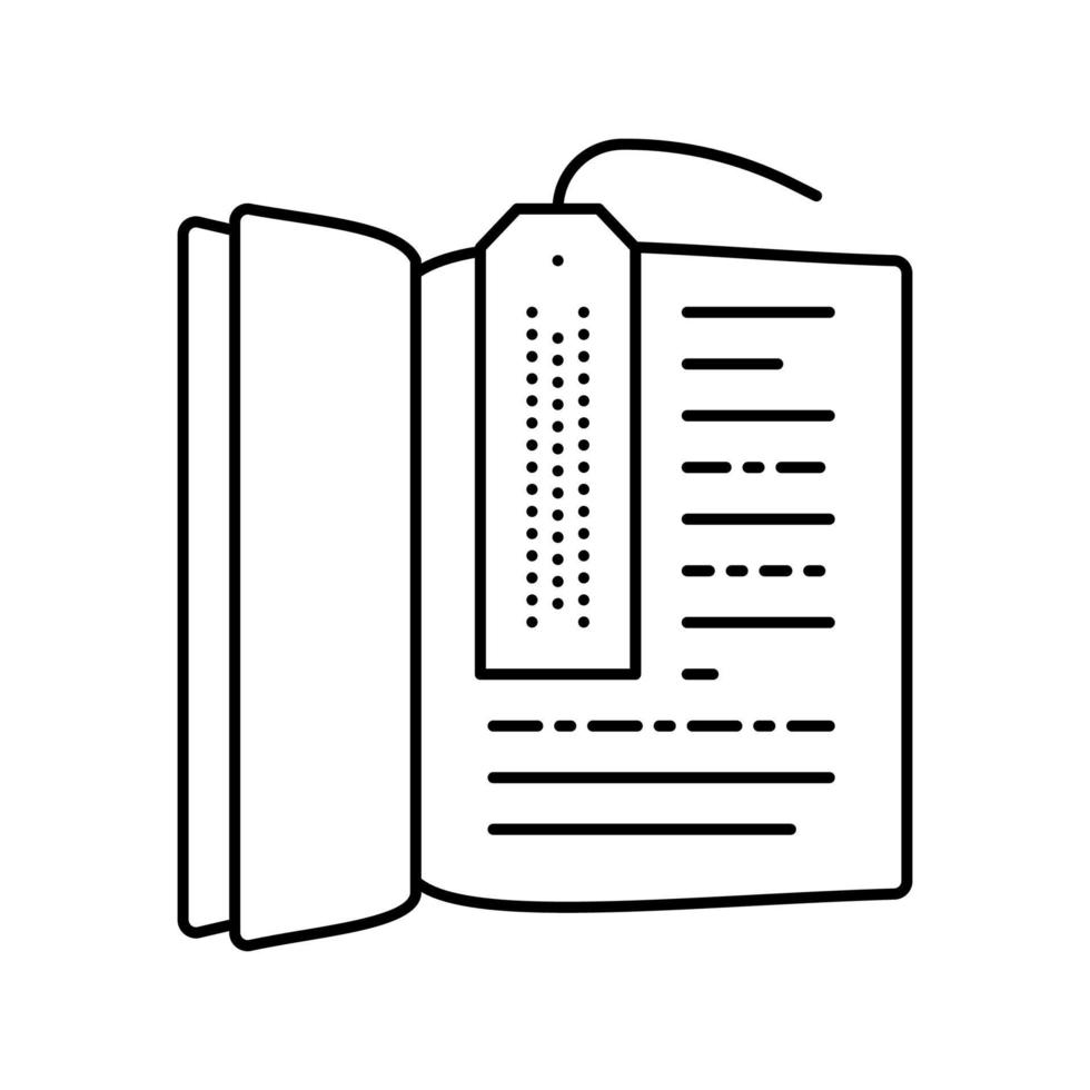 bokmärke tillbehör linje ikon vektor illustration