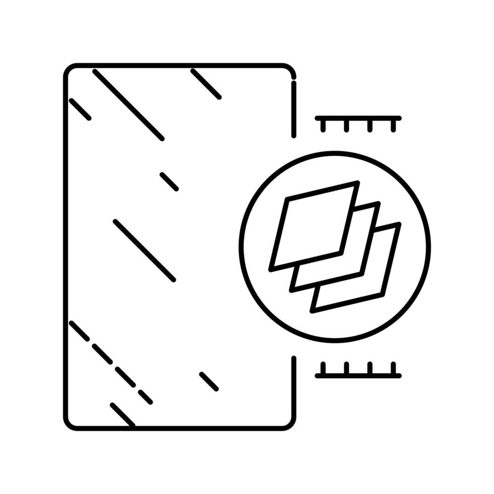 Variationen in der Symbolvektorillustration der Spiegeldickenlinie vektor