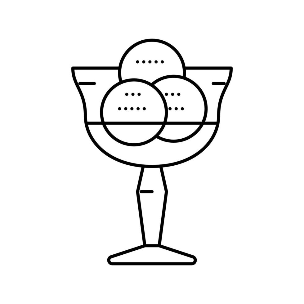 Sorbet Eis Linie Symbol Vektor Illustration