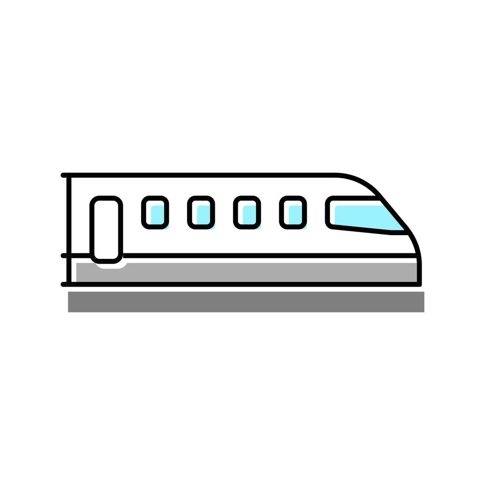 tåg transport färg ikon vektor illustration
