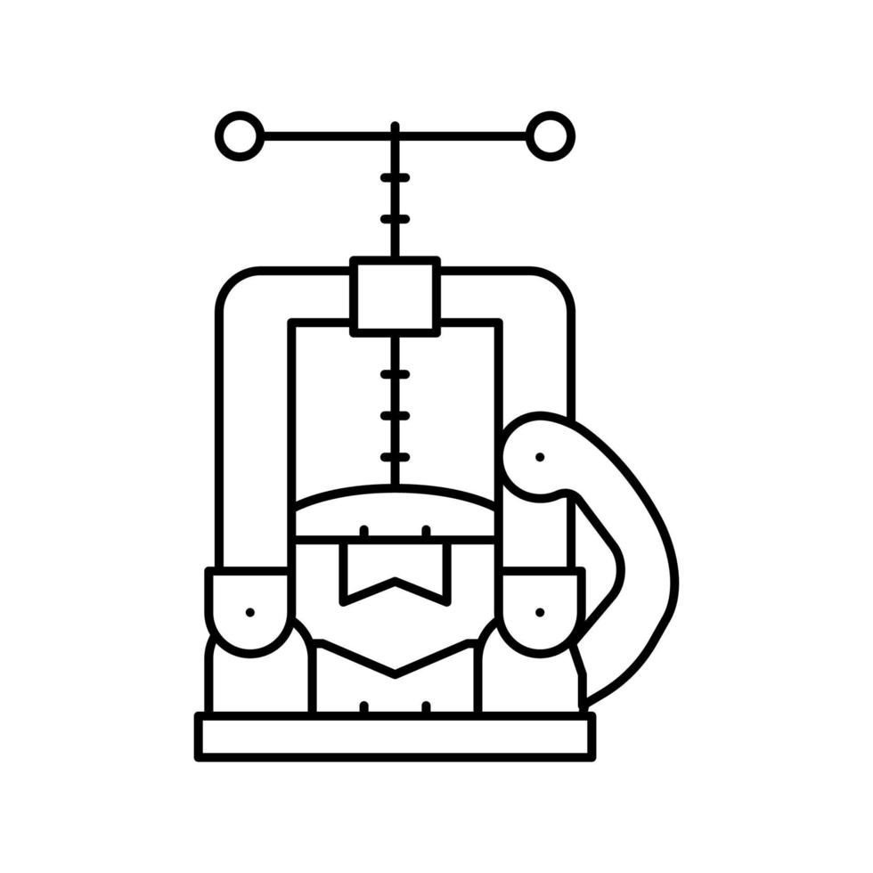 rör vice linje ikon vektor illustration