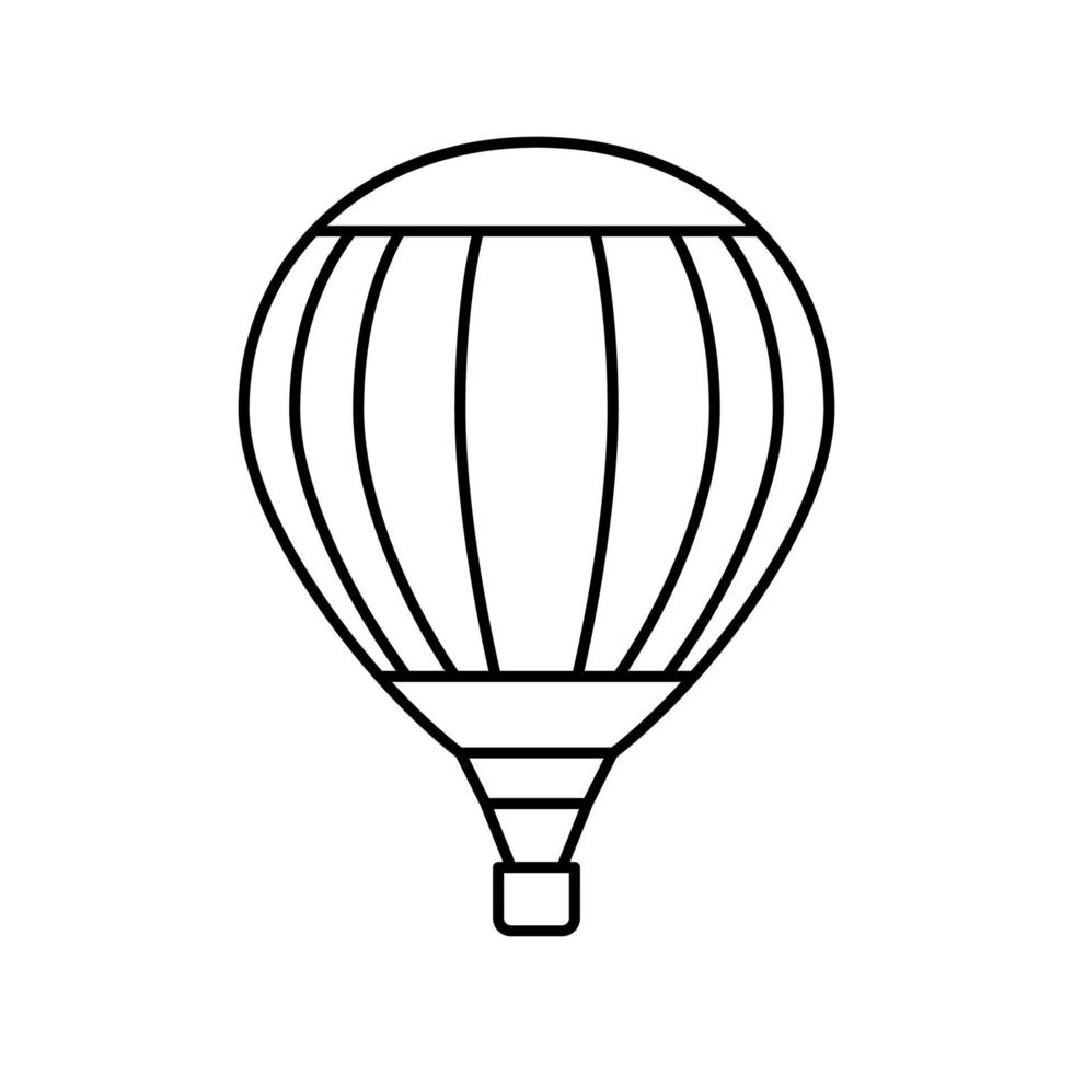 Ballon Lufttransport Linie Symbol Vektor Illustration