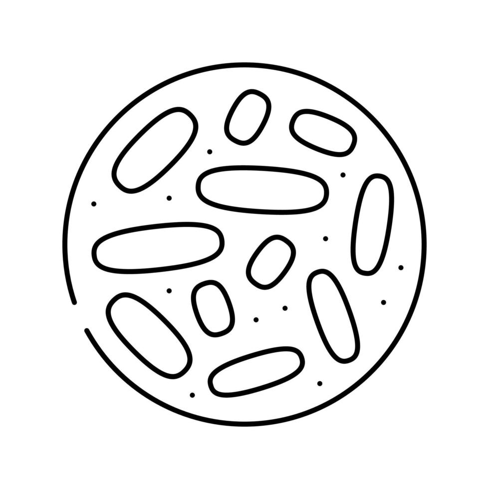 Lactobacillus Probiotika Symbol Leitung Vektor Illustration