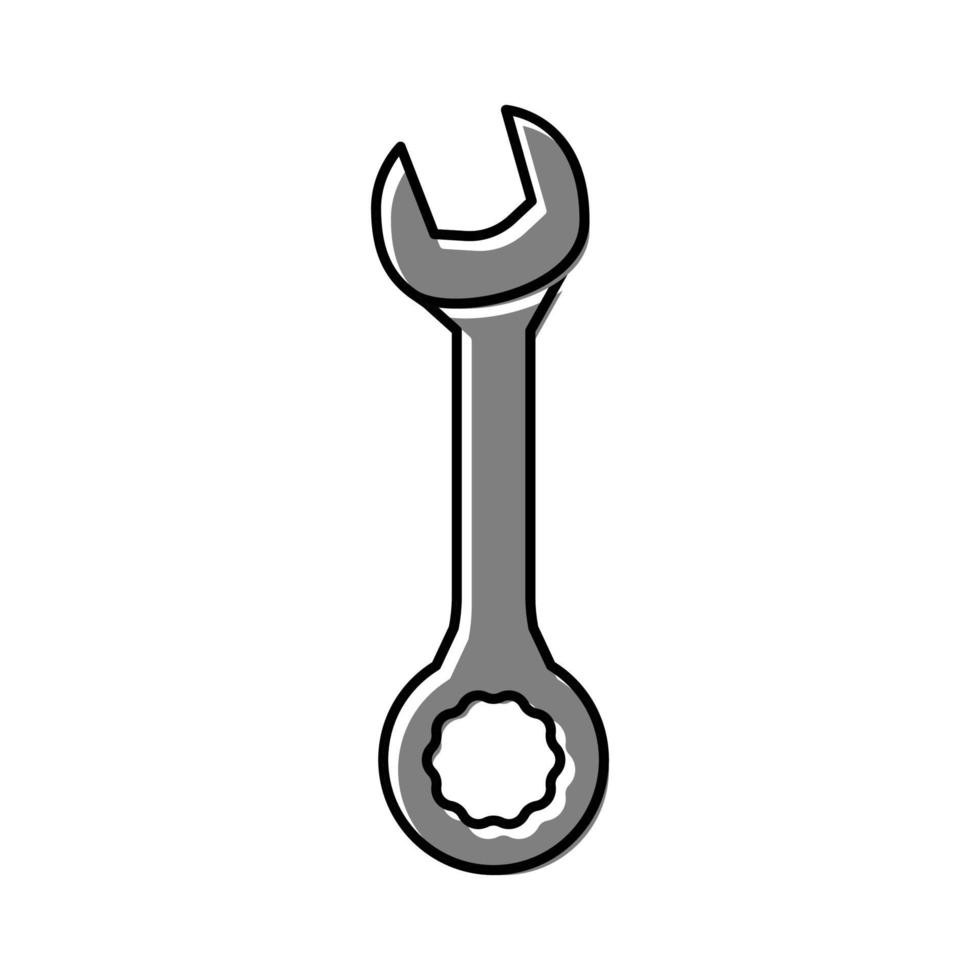 Kombinationsschlüssel Werkzeug Farbe Symbol Vektor Illustration