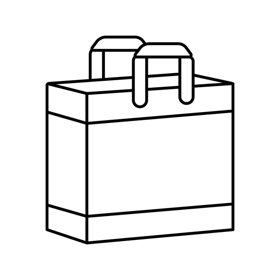 butik väska linje ikon vektor illustration