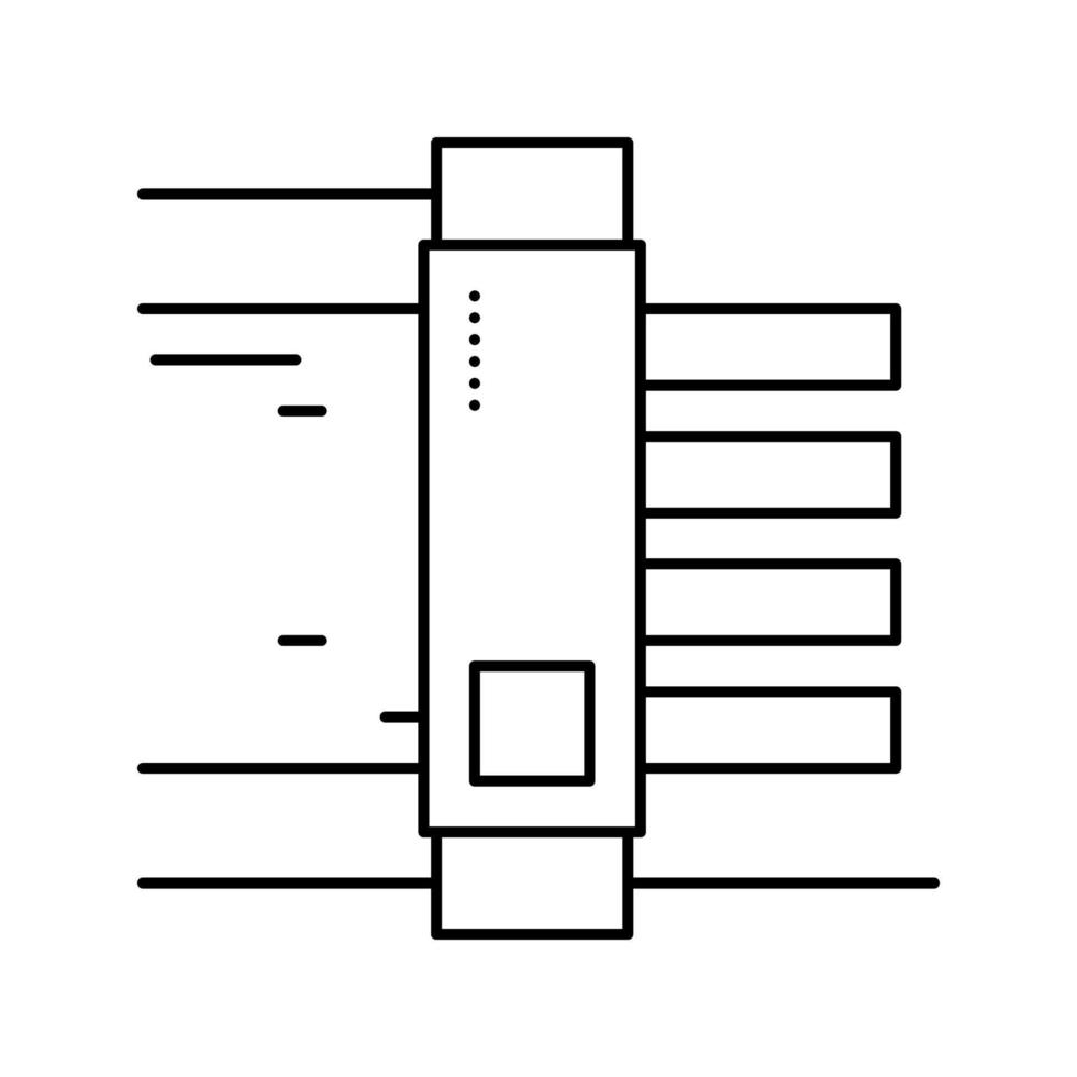 Papier schneiden Ausrüstung Linie Symbol Vektor Illustration