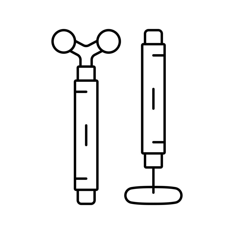 Gesichtsmassagegerät Symbol Leitung Vektor Illustration