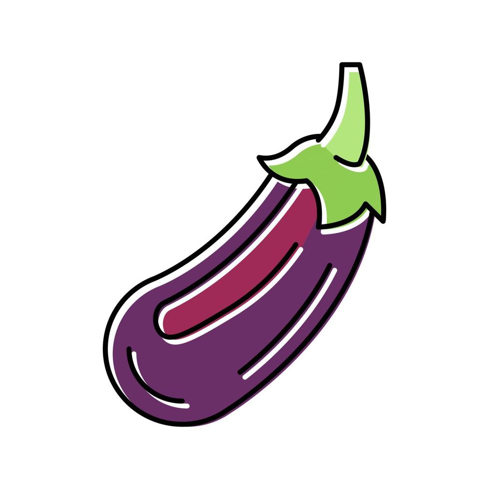 aubergine grönsak färg ikon vektorillustration vektor