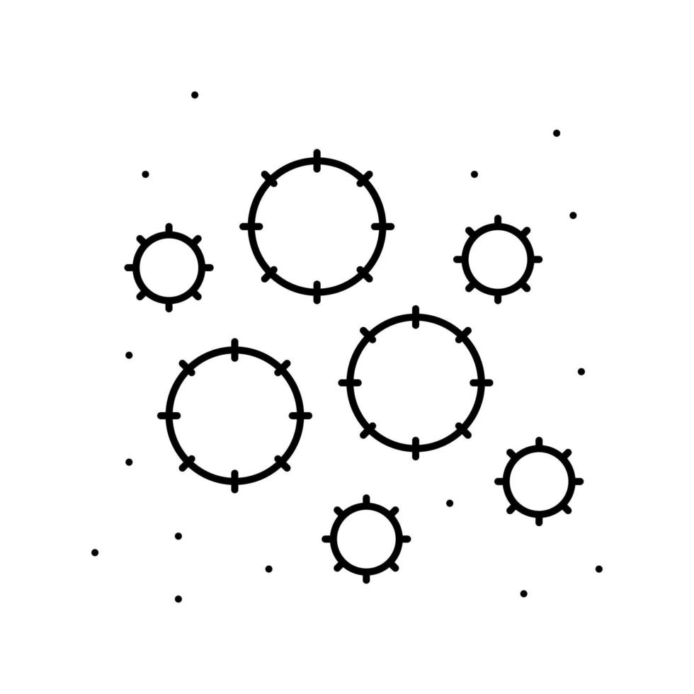 virus sjukdom linje ikon vektor illustration