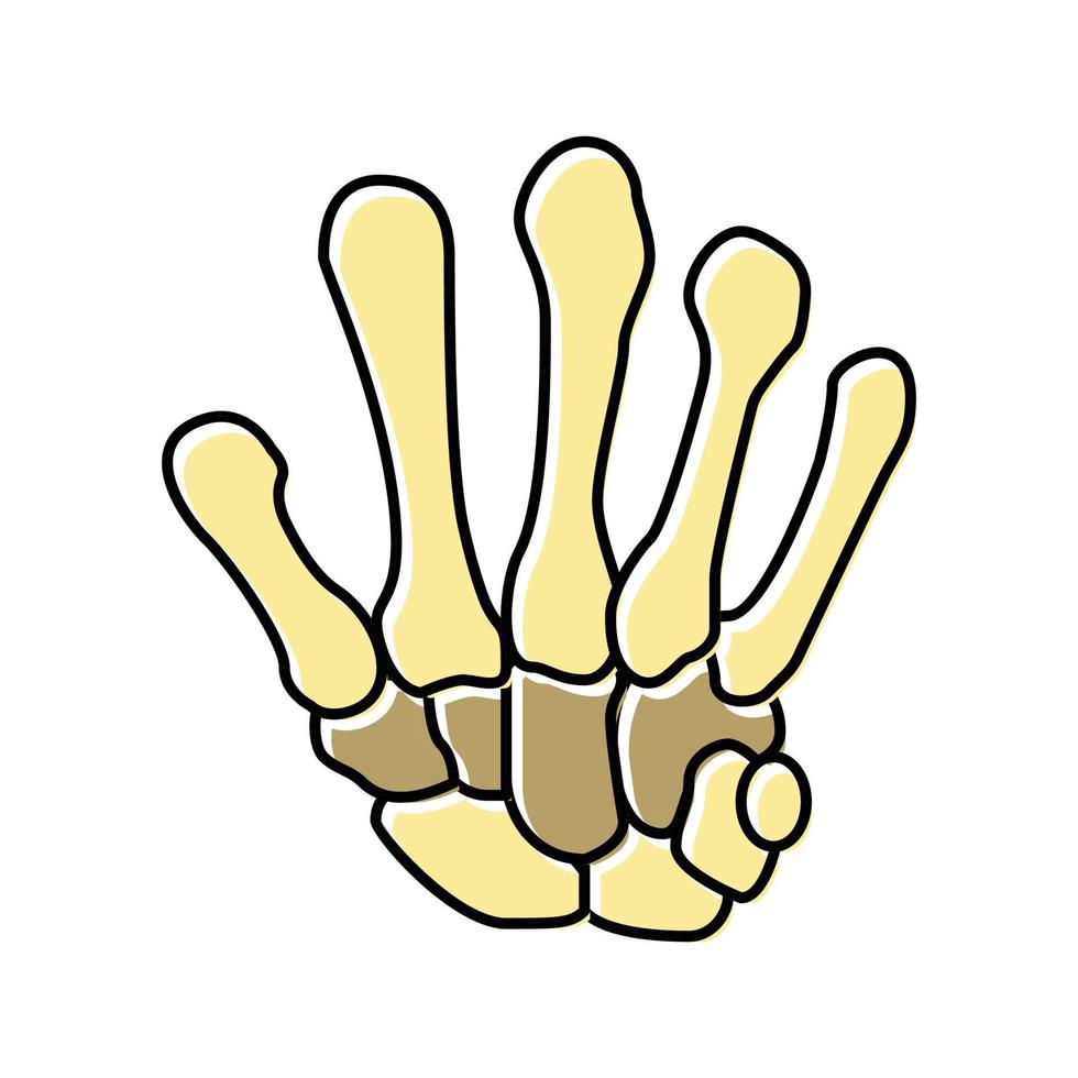 Handgelenk Knochen Farbe Symbol Vektor Illustration