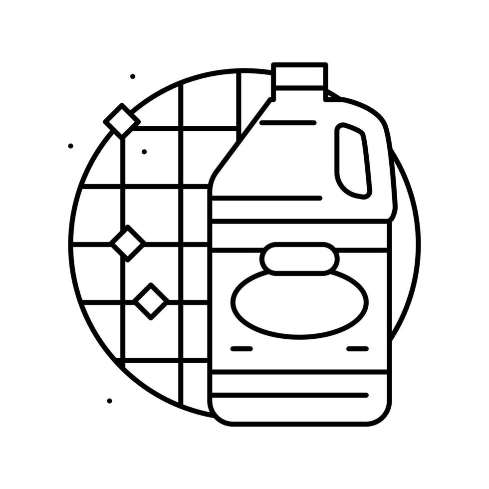 Fliesenreiniger Waschmittel Symbol Leitung Vektor Illustration