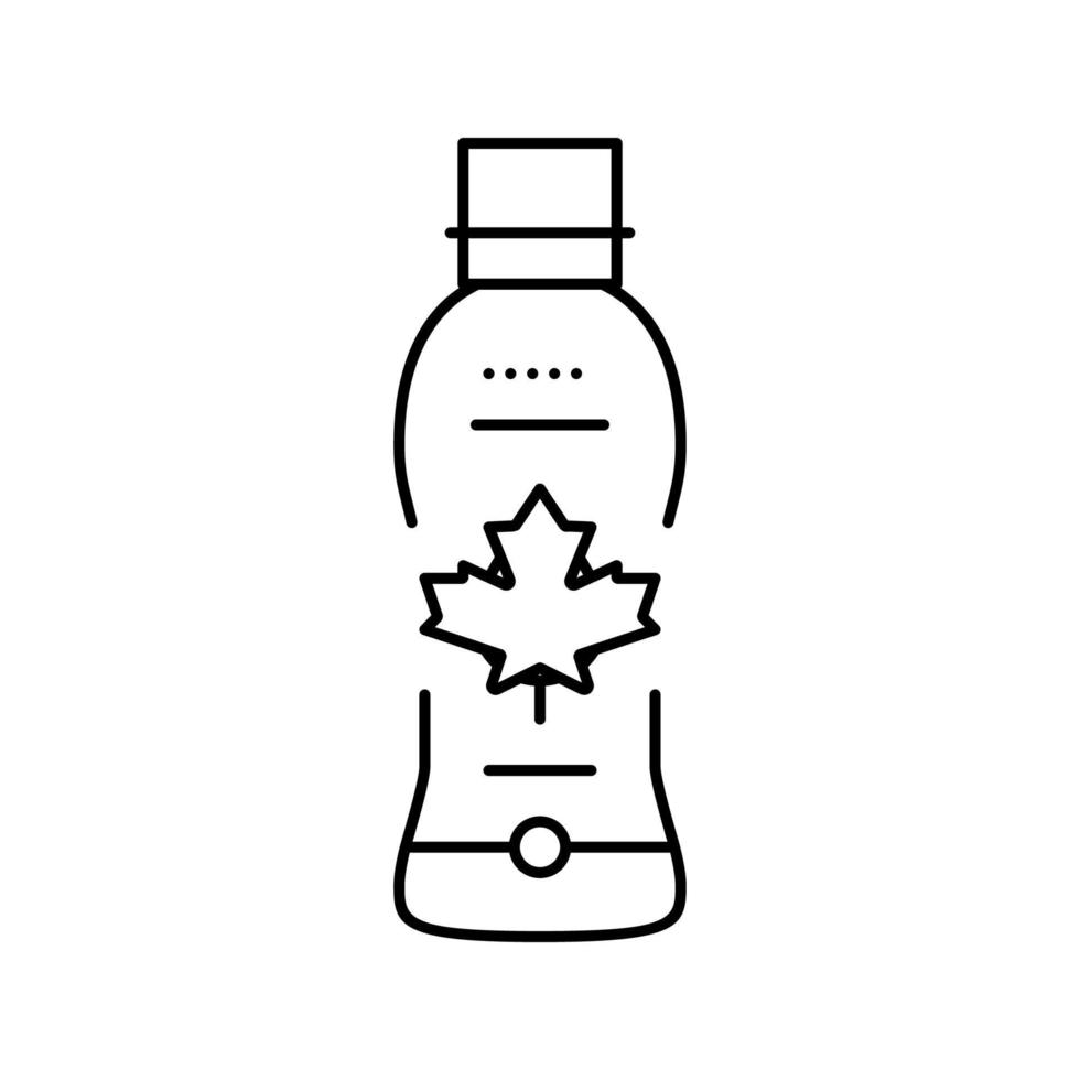 Ahorn Wasserflasche Symbol Leitung Vektor Illustration