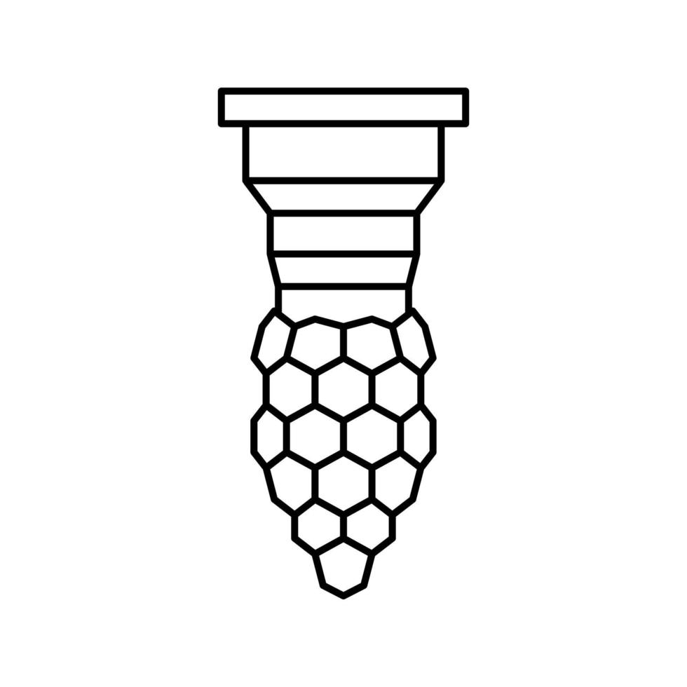 Bienenkönigin Produktion Imkerei Linie Symbol Vektor Illustration