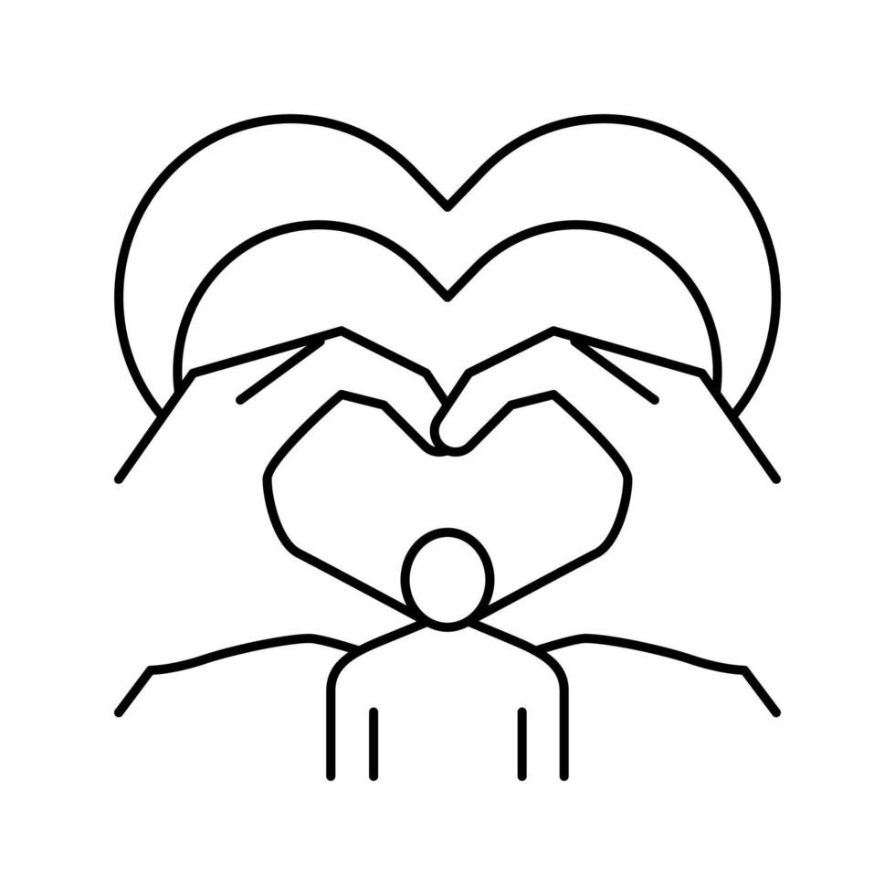 Liebe Kind Annahme Symbol Leitung Vektor Illustration