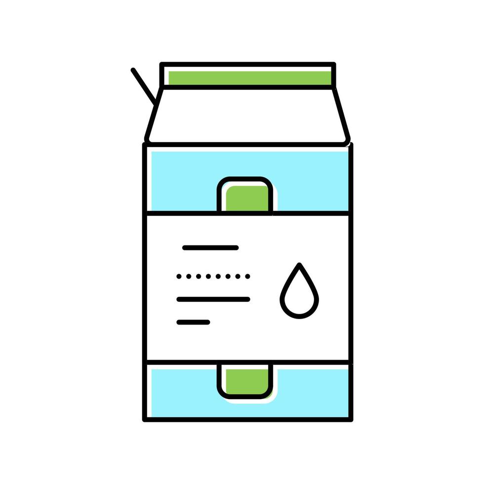 Paket flüssige Probiotika Farbe Symbol Vektor Illustration