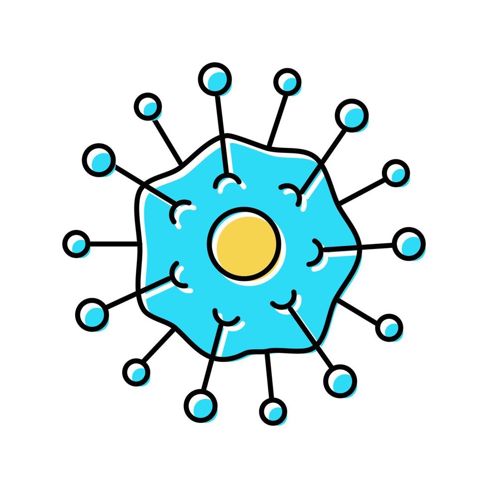 Farbe des Symbols für Viruskrankheiten, Vektorgrafik vektor