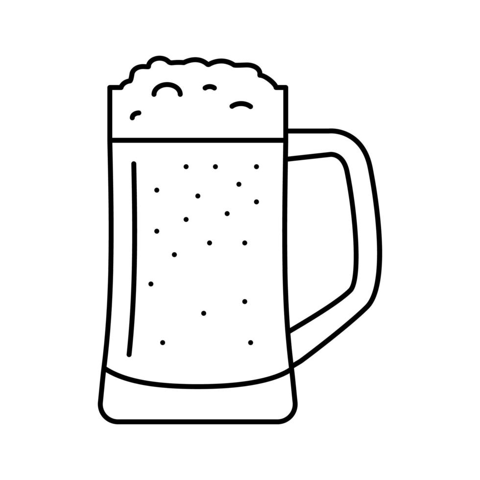 öl dryck dryck linje ikon vektor illustration