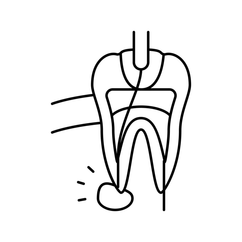 rot kanal behandling linje ikon vektor illustration