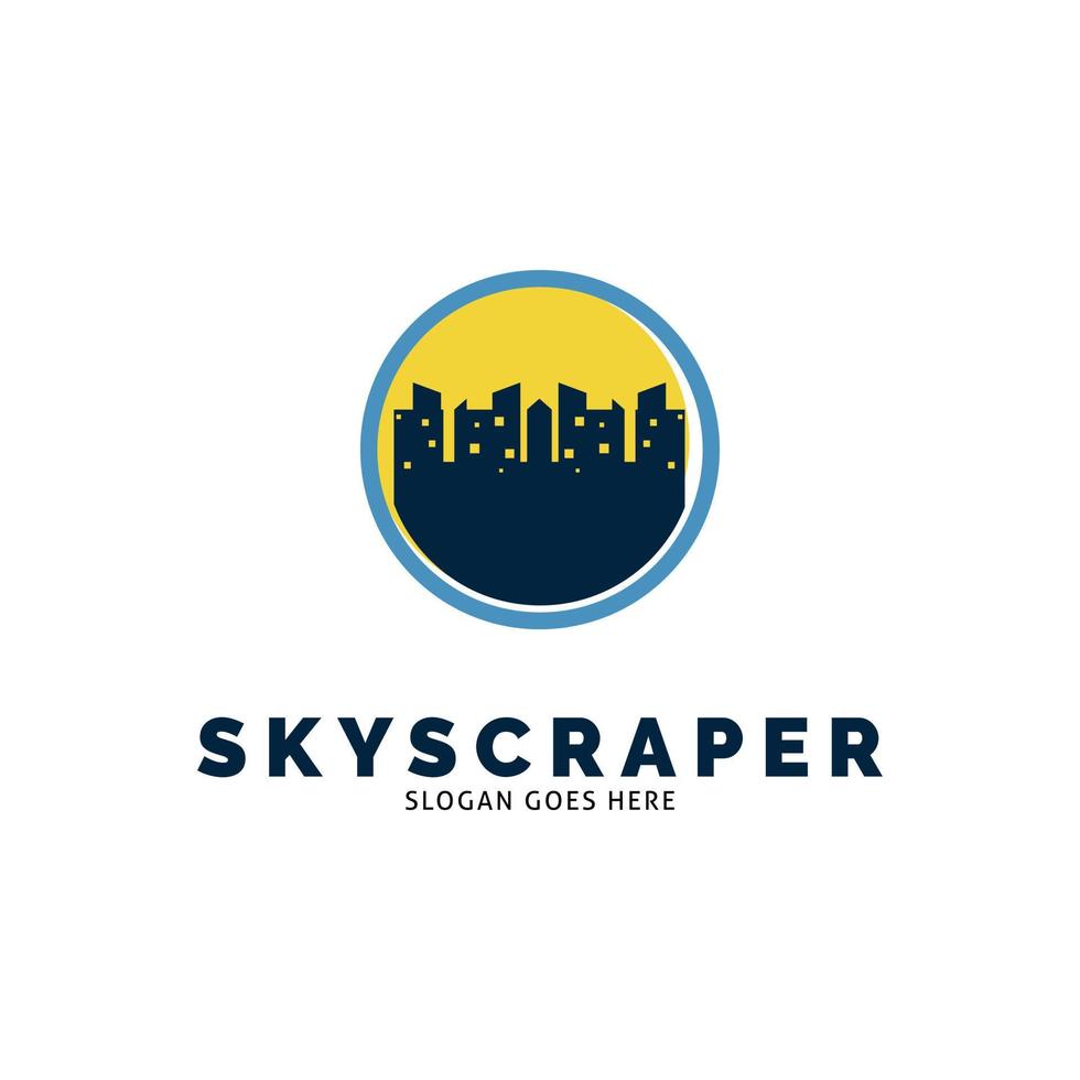 skyskrapa ikon vektor logotyp mall illustration design