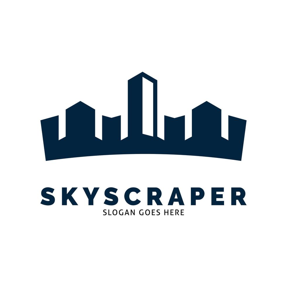 skyskrapa ikon vektor logotyp mall illustration design