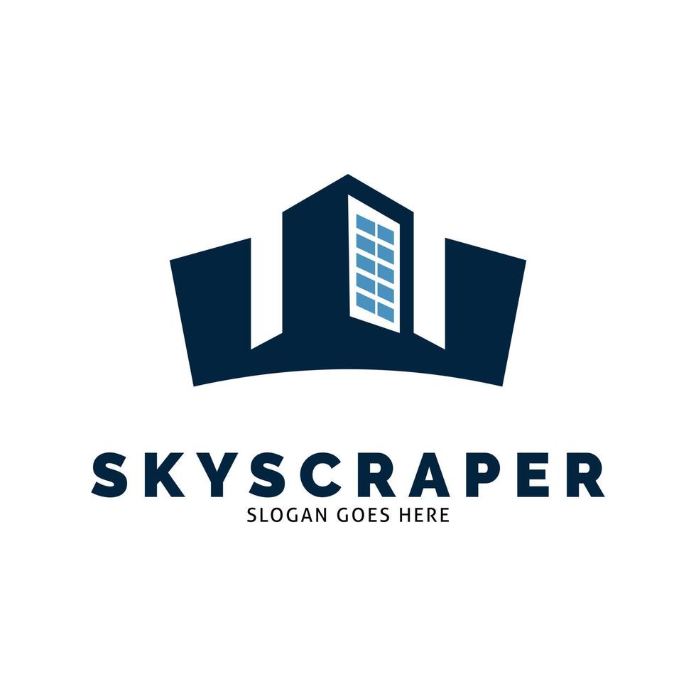 skyskrapa ikon vektor logotyp mall illustration design