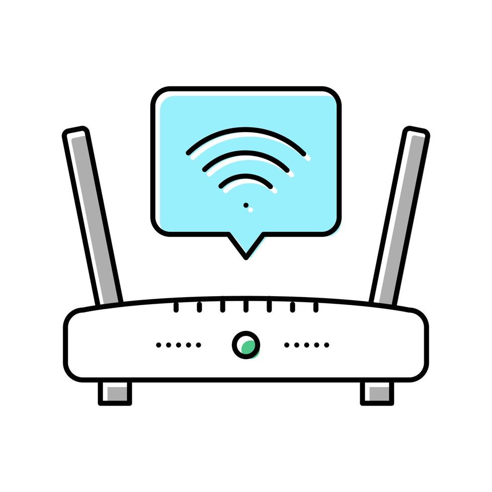 Wi-Fi-Internet in Motel-Farbsymbol-Vektorillustration vektor