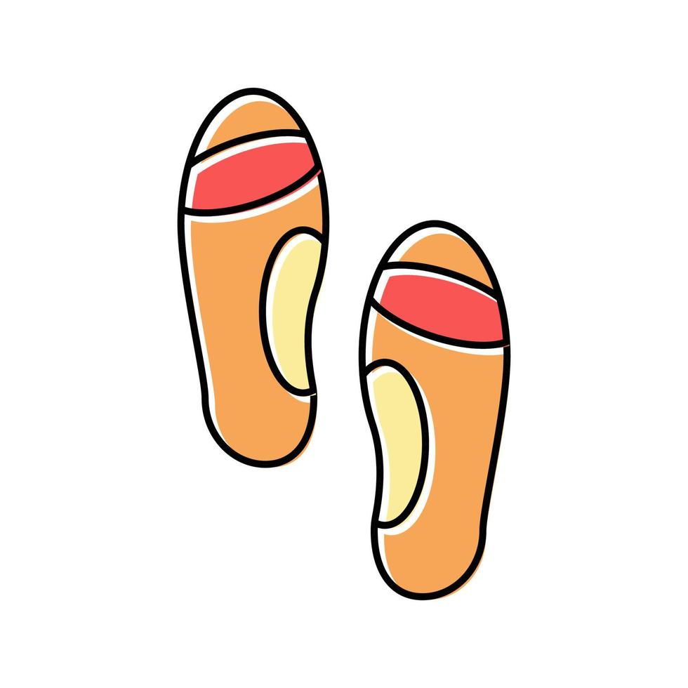 ortopediska innersulor färg ikon vektor illustration