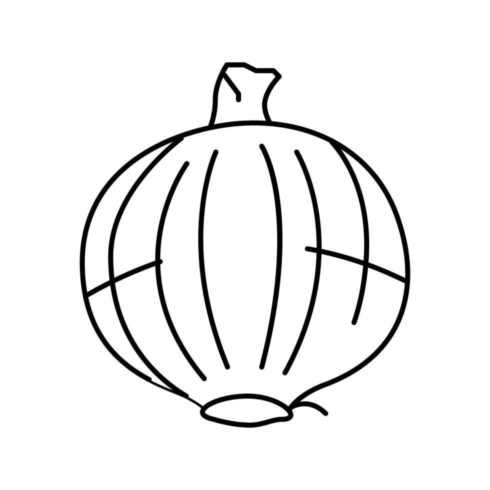 Zwiebel Gemüse Symbol Leitung Vektor Illustration