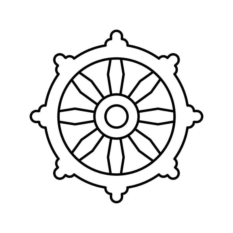 Buddhismus Religion Symbol Leitung Vektor Illustration