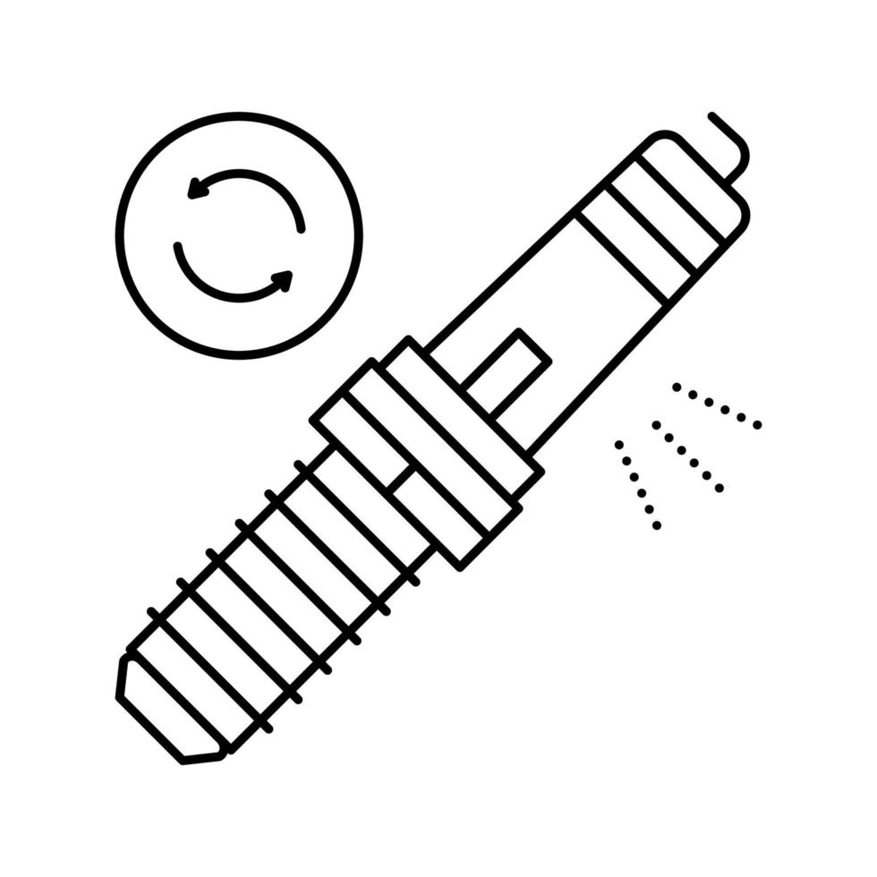 bil ljus byte linje ikon vektor isolerade illustration