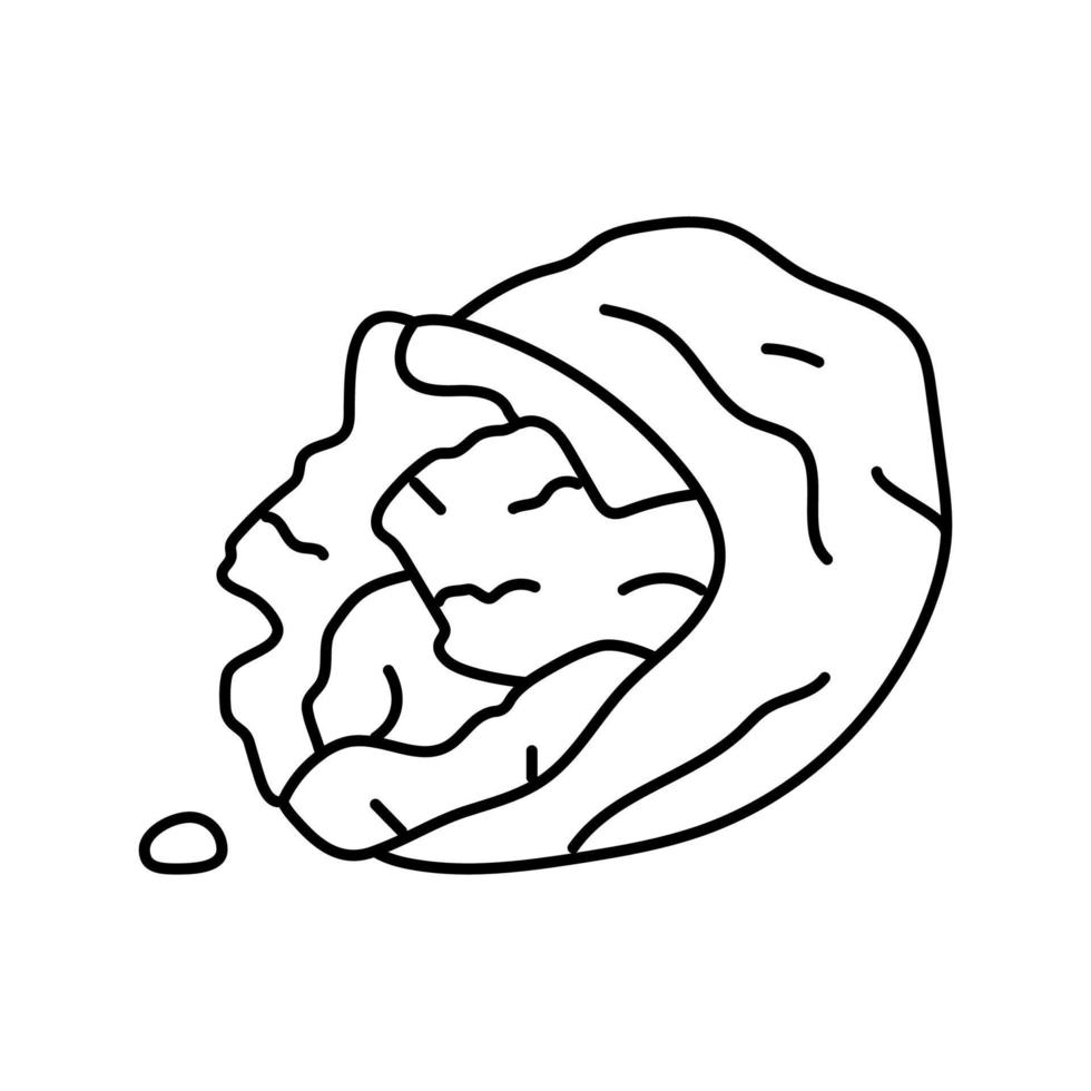 geröstete Süßkartoffel Symbol Leitung Vektor Illustration