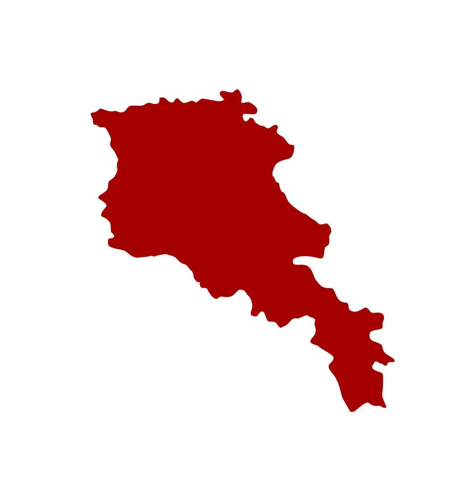 Armenien-Kartenform in roter Farbe. Armenien Kartenvektor. vektor