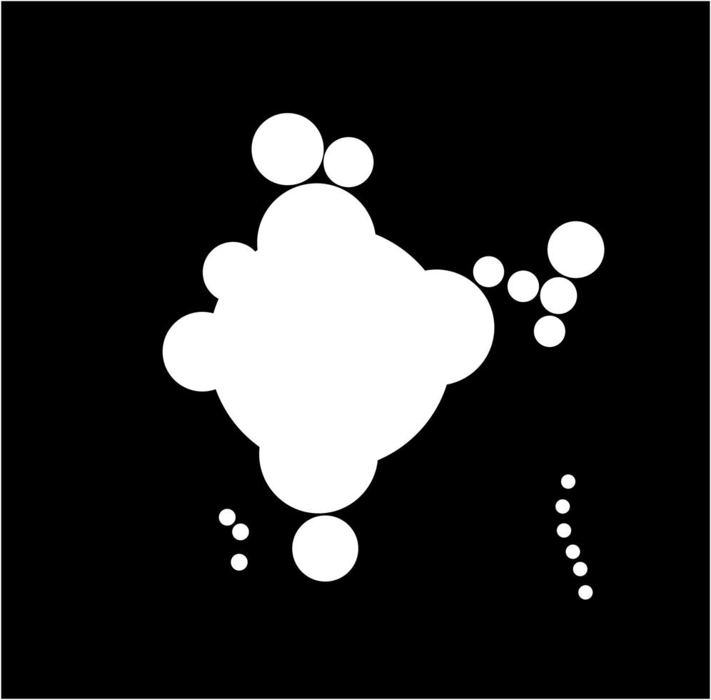 Indien Karta tillverkad från cirkel former. Indien Karta i geometrisk form. vektor