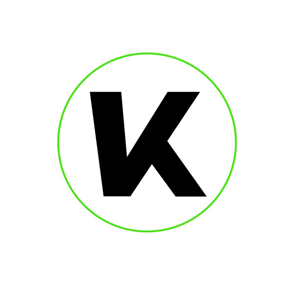 vk varumärke namn första brev monogram. vk vektor ikon.