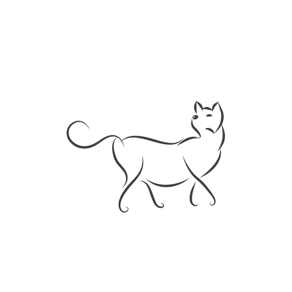 Katzensilhouetten, Kunstvektordesign vektor