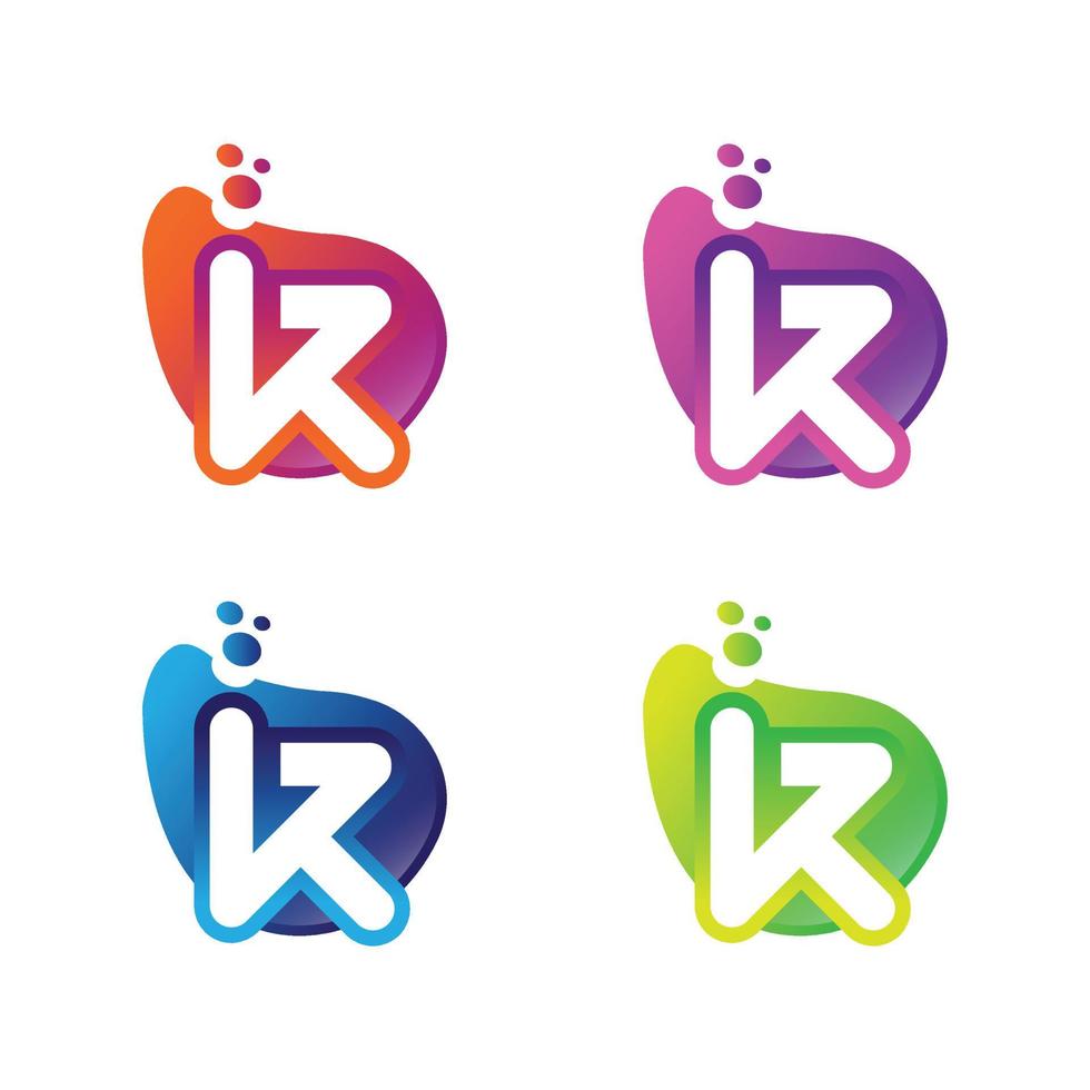 k-Brief-Logo-Konzept. kreative minimale Emblem-Design-Vorlage. universelles elegantes Symbol. Premium-Business-Finance-Logo. grafisches Alphabetsymbol für die Unternehmensidentität. Vektorelement vektor