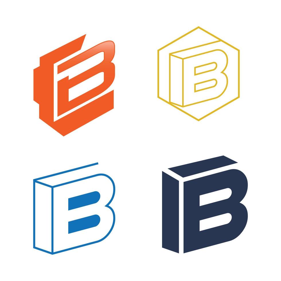 buchstabe b logo, klassische und elegante logodesigns für industrie und geschäft, innenlogo, wappenlogo, dekoratives logo vektor