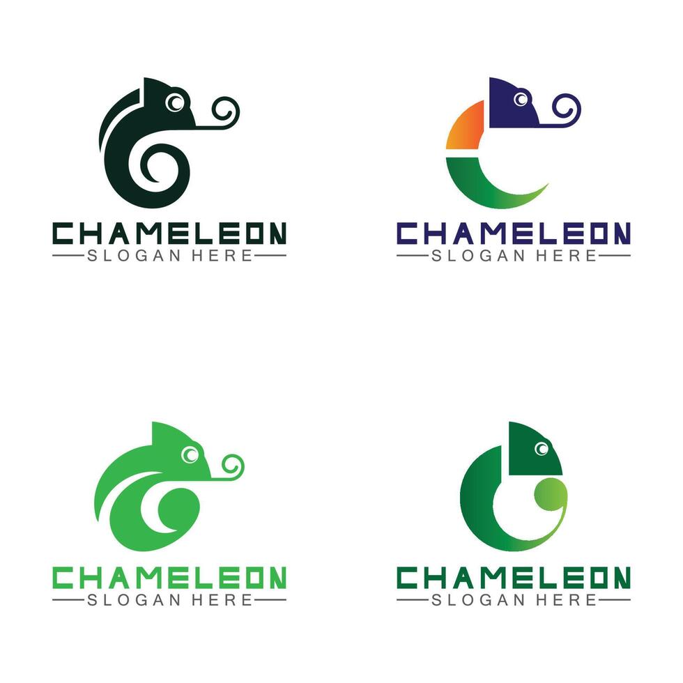 kameleont logotyp formgivningsmall. vektor illustration