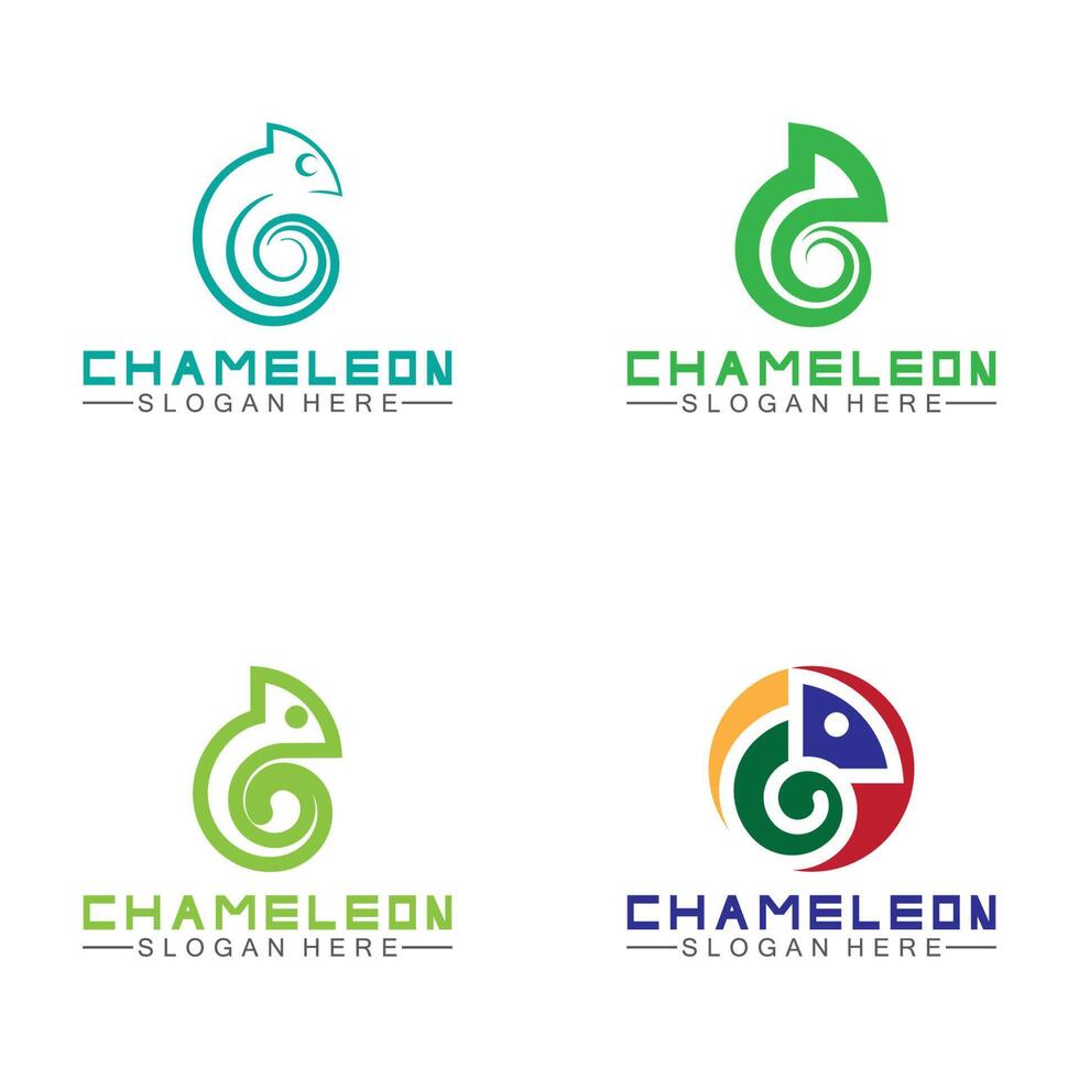 Chamäleon-Logo-Design-Vorlage. Vektor-Illustration vektor