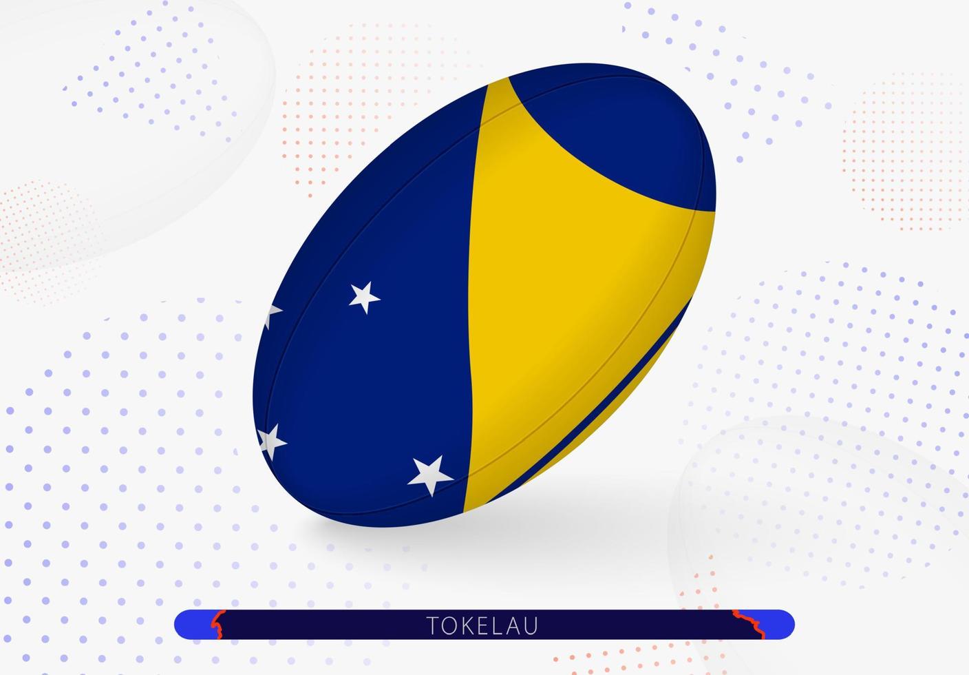 rugby boll med de flagga av tokelau på Det. Utrustning för rugby team av tokelau. vektor